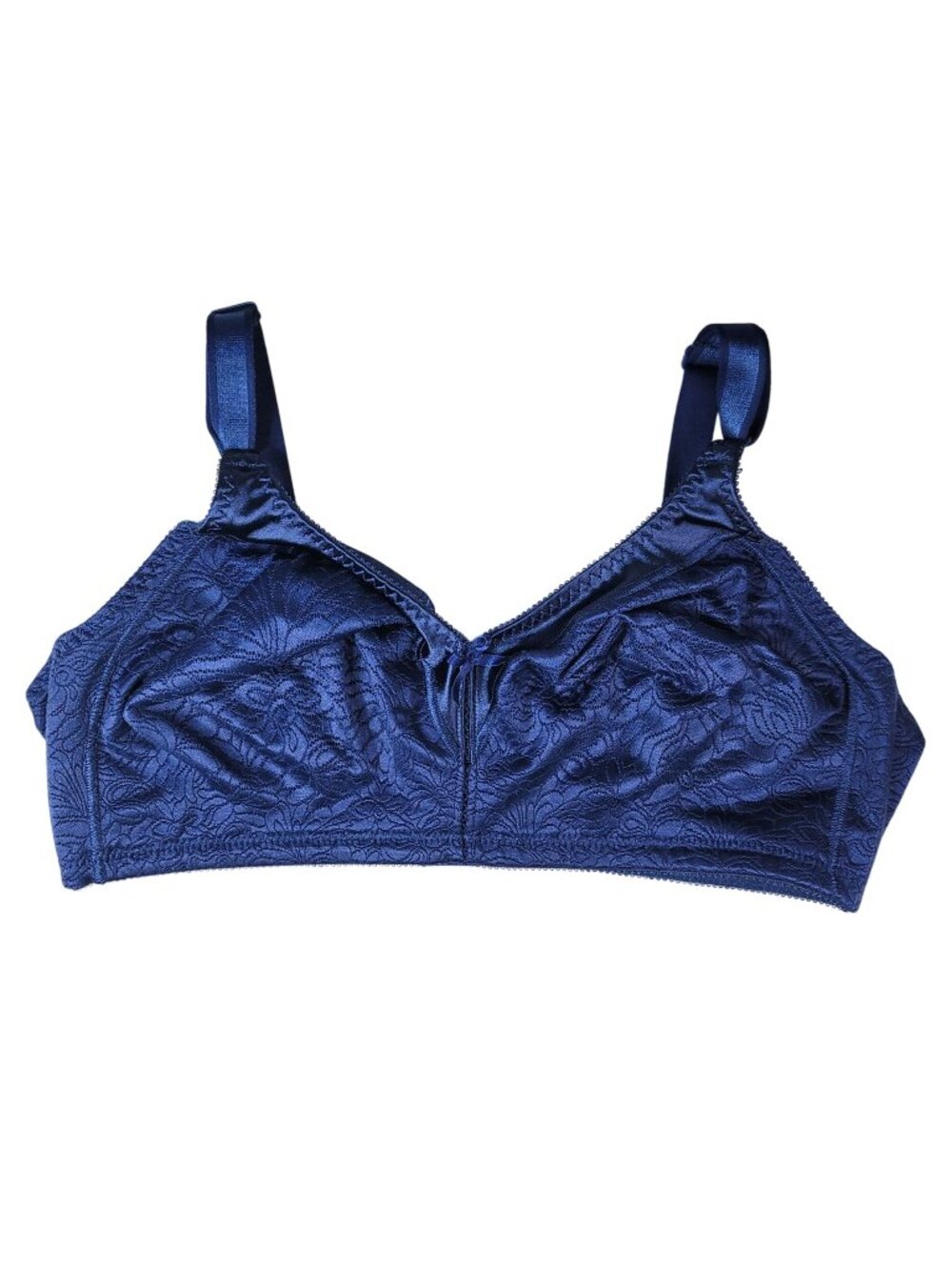 Bali Double Support Wireless Bra Blue 40D Adjustable Full Coverage Lined 3372